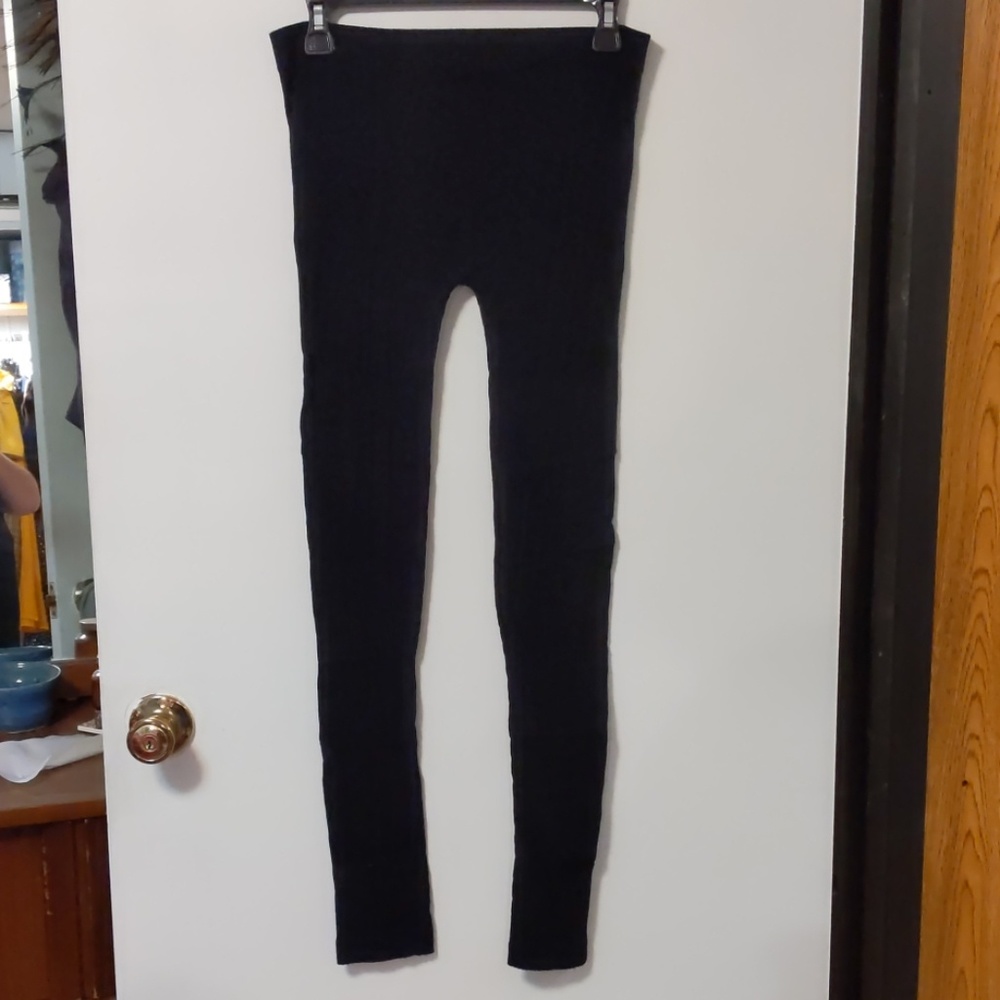 Black sweater knit leggings
